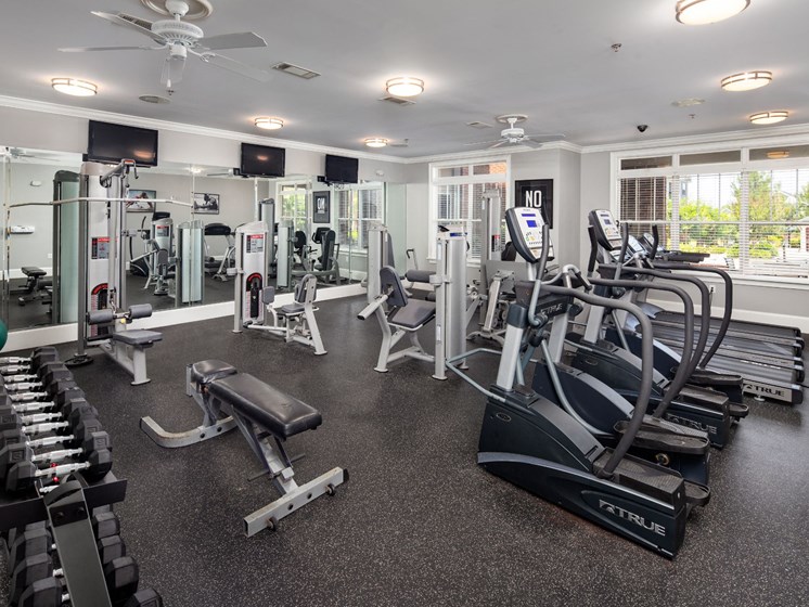 Modern Fitness Center at Abberly Village Apartment Homes by HHHunt, West Columbia, 29169